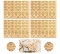 Lot de 504 autocollants ronds en papier kraft avec impression faite à la main avec amour, Thank You, Especially For You - 40 mm en forme de cœur rouge pour mariage, produit, anniversaire, communion