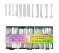 Lot de 504 faux ongles artificiels Couverture complète Extra Faux gels transparents à la mode à presser Manucure Fournitures de salon Pointes d'ongles transparentes avec