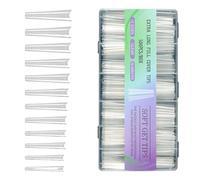 Lot de 504 ongles en gel souple extra longs pour ongles en acrylique - Utilisation professionnelle - Pointes d'ongles transparentes pour manucure en gel