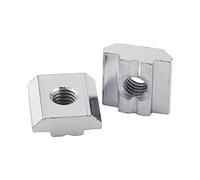 Lot de 50pcs Ecrous en T Coulissant Norme Européenne Nickelage en Acier au Carbone pour Profilé d'Aluminium(EU30-M6)