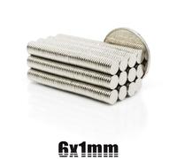 Lot de 50X Aimant Neodyme Neodium Disque Rond Fort Puissant Super Magnet 6mm X 1mm