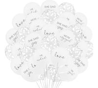 Lot de 51 ballons en papier pour fête de fiançailles avec inscription « HE ASKED, SHE SAID YES! WE'RE ENGAGED » - Ballons en papier pour fiançailles, enterrement de vie de jeune fille, enterrement de
