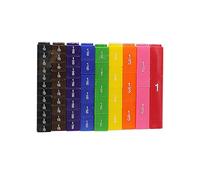 Lot de 51 cubes de fraction arc-en-ciel pour enfants | Plastique ABS, 51 pièces, cubes de fraction représentent un total à douze ans, apprentissage pratique pour les classes 4-12