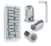 Lot de 51 écrous à visser M6 x 15 - Insert fileté en bois - Douille filetée - Écrous en acier