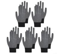 Lot de 510 paires de gants de pêche épais avec paume en latex antidérapant, dos en nylon respirant et ouverture élastique au poignet, convient pour le camping (5 paires)