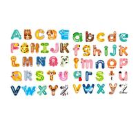 Lot de 52 aimants à thème pour réfrigérateur Jeu d'écriture éducatif pour enfants compétences cognitives lettres magnétiques