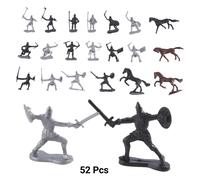Lot de 52 chevaux de guerre médiévaux, modèle de cavalerie romaine antique, jouets pour guerriers