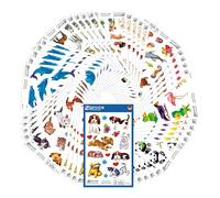 Avery - Lot de 524 stickers animaux pour enfants (motiifs dauphins, chats, poissons)