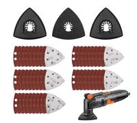 Lot de 53 kits de ponçage oscillant, plaque de ponçage Delta, plaque de ponçage, outil multifonction accessoires, plaque de ponçage, outil multifonction (93 mm)