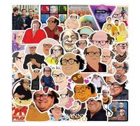 Lot de 54 autocollants Danny Devito en vinyle imperméable pour bouteilles d'eau, ordinateur portable, scrapbooking, journal, bagages, gobelet, skateboard, ordinateur portable
