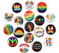 Lot de 54 broches de fierté SEPGLITTER Rainbow Pride Day Gay - Pour LGBT LGBTQ - Accessoires de décoration, Fer blanc, Sans pierre précieuse