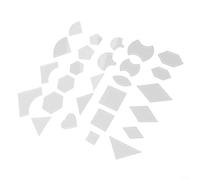 Lot de 54 gabarits de matelassage en acrylique pour patchwork et couture - Cercle, hexagonal, triangle, diamant, cœur, 2 mm d'épaisseur