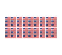 Lot de 54 mini autocollants lisses - 20 x 12 mm - Motif drapeau américain - Pour voiture, bureau et maison