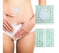 Lot de 54 patchs d'huile de ricin pour nombril, film PU transparent de 8,1 cm, patchs d'huile de ricin en coton bio, autocollants, sans lavage, imperméables, anti-fuites et portables