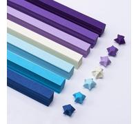 Lot de 540/1350 bandes de papier origami à cinq branches de couleur dégradée pour décoration de la maison, festival, cadeau, artisanat (bleu violet - 540 pièces)