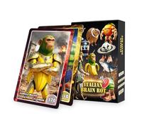 Lot de 55 cartes italiennes Brainrot - Collection de cartes drôles de pourriture cérébrale - Cadeaux avec des personnages Liketralalero Tralala et Ballerine Cappuccina, célèbres animaux bizarres