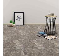 Lot de 55 dalles de sol autocollantes en PVC - 5,11 m² - Noir - Pour l'intérieur - Planches de sol rectangulaires modernes avec bords lisses - Installation facile à monter soi-même - Surface facile