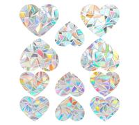 Lot de 55 décalcomanies décoratives pour fenêtre en forme de cœur pour empêcher les coups d'oiseaux