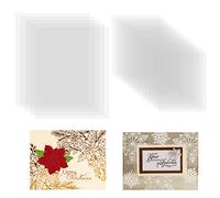Lot de 55 feuilles d'acétate transparentes résistantes à la chaleur pour gaufrage et estampage pour fenêtre, scrapbooking, cartes shaker, albums, cadres photo, accessoires antistatiques, 21,6 x 28,9 x