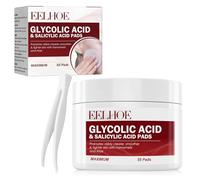 Lot de 55 tampons exfoliants visage - Acide Glycolique + Salicylique - Peeling visage anti-imperfections, rides et pores - Soin visage exfoliant - Peau lisse et éclatante