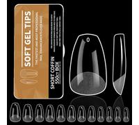 Lot de 550 faux ongles transparents pré-gravés en forme d'amande pour une utilisation professionnelle et débutant