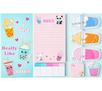 Lot De 550 Feuilles De Notes Autocollantes En Forme De Thé Au Lait - Blocs De Notes Autocollantes Fantaisie Pour Enfants, Maison, Bureau, Fournitures Scolaires, Marque-Page, Cadeau Pour Enseignants Et