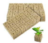 Lot de 56 cubes de laine de roche - 4 x 4 x 4 cm - Pour culture hydroponique, boutures, colonisation, transplantation, propagation des plantes