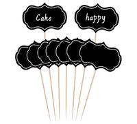 Lot de 56 étiquettes alimentaires pour buffet, étiquettes alimentaires pour buffets de fête à écrire sur un mini drapeau vierge cure-dents inscriptible, noir