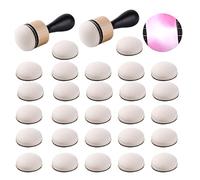 Lot de 56 mini outils de mélange d'encre ronds avec mousses de rechange comprenant 54 tampons ronds en mousse de rechange pour le scrapbooking, la peinture, le dessin, les outils d'encre