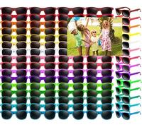 Lot de 56 paires de lunettes de soleil colorées pour enfants Couleurs fluo - Pour fête d'enfants - Cadeau de fête à la plage - Piscine - En plein air,Fournitures de fête-14 styles de couleurs