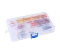 Lot de 560 câbles de raccordement pour platine d'expérimentation - 2 à 125 mm de long - Pour réparation électronique - Assortiment de fils