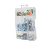 Lot de 570 vis conçues pour suspendre et réparer la maison avec boîte de rangement transparente et alliage d'acier pour une utilisation à long terme