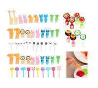 Lot de 58 fourchettes à fruits, Mini Fourchettes à Fruits Animaux, Accessoires de Fête aux Fruits de Dessert, pour enfants et adultes, cure-dents, qualité alimentaire, accessoires mignons