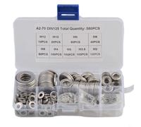 Lot de 580 rondelles plates en acier inoxydable 304, assortiment parfait pour diverses applications de réparation