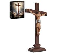 Lot de 588 blocs de construction Jésus Crucifixion compatibles Lego - Jouet religieux chrétien pour adultes et enfants - Modèle d'histoire biblique pour décoration de maison, église, bureau
