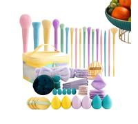 Lot de 59 pinceaux de maquillage professionnels pour poudre libre, blush, de teint, ombres à paupières, anti-cernes, femmes, filles, adolescentes, voyages