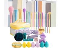 Lot de 59 pinceaux de maquillage professionnels pour poudre libre, blush, de teint, ombres à paupières, anti-cernes, femmes, filles, adolescentes, voyages