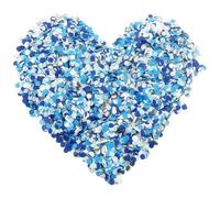 Lot de 6 000 confettis ronds en papier biodégradables bleu argenté biodégradables pour mariage, anniversaire, Saint-Valentin, fête prénatale