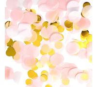 Lot De 6 000 Confettis Ronds Pour Table Pour Fête D'anniversaire Et Loisirs Créatifs (Doré, Rose, Blanc)