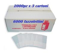 Lot de 6 000 serviettes en papier, un voile, 17 x 17 cm pour distributeur de serviettes de table - Idéales pour magasins alimentaires, bar, gastronomie, boulangerie, etc.