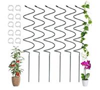 Lot de 6/10/18 piquets torsadés pour tomates 2025 - Support en spirale amélioré pour tomates hautes et plantes grimpantes (6 pièces)