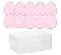 Lot de 6/10 houppettes de maquillage triangulaires pour maquillage sec et humide - Petite éponge de maquillage pour le visage