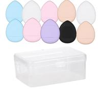 Lot de 6/10 houppettes de maquillage triangulaires pour maquillage sec et humide - Petite éponge de maquillage pour le visage