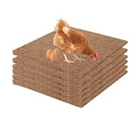 Lot de 6/10 tapis de nidification pour poules - Fibre de coco naturelle - Inserts de nichoir pour poulet - Pour poulailler, linge de lit, tapis, poulailler, sol, accessoires de volaille - 30 x 30 cm
