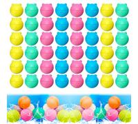 Lot de 6/12/18/30/48 bombes à eau réutilisables en silicone | Bombes à eau réutilisables | Ballons d'eau réutilisables | Piscine Plage Jouets d'extérieur | Bombe à eau (lot de 48)