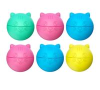 Lot de 6/12/18 bombes à eau réutilisables - Ballons d'eau en silicone multicolores - Style lapin - Piscine - Plage - Extérieur - Bombe à eau (chat, 6)