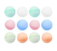 Lot de 6/12/18 bombes à eau réutilisables - Ballons d'eau en silicone multicolores - Style lapin - Piscine, plage, extérieur - Bombe à eau (uni, 12)