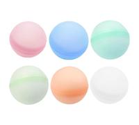 Lot de 6, 12/18 bombes à eau réutilisables - En silicone - Style lapin - Pour piscine, plage, extérieur, été - Couleur unie