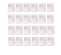Lot de 6/12/24/48 demi-godets vides en plastique pour peinture aquarelle, demi-poêles, peinture blanche, plastique aquarelle vide (3,2 ml, 24 pièces)