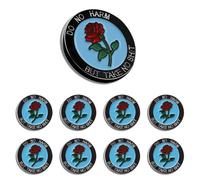 Lot de 6/12/50/100 pin's en émail avec inscription « Do No Harm But Take No », Alliage, galvanoplastie, Pas de gemme